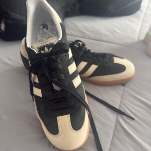 Adidas Black and Cream Sambas